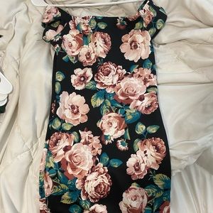 Floral off shoulder dress